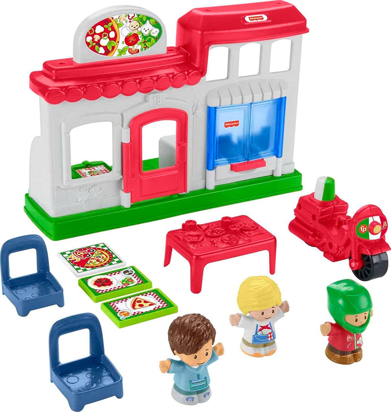 Fisher-Price HBR79 Little People We Deliver Pizza Place, Multicolor
