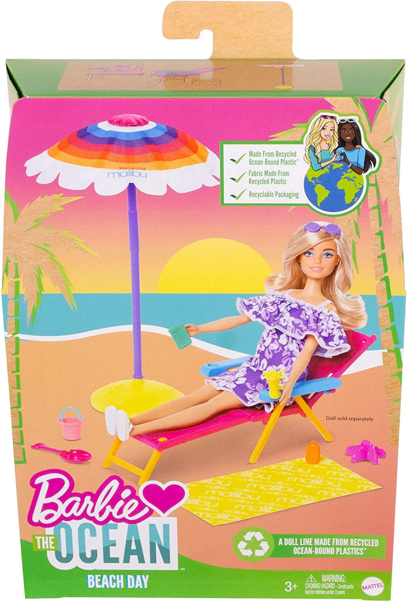 Barbie Malibu Beach Starter Playset Love the Ocean Doll Accessory Set GYG17