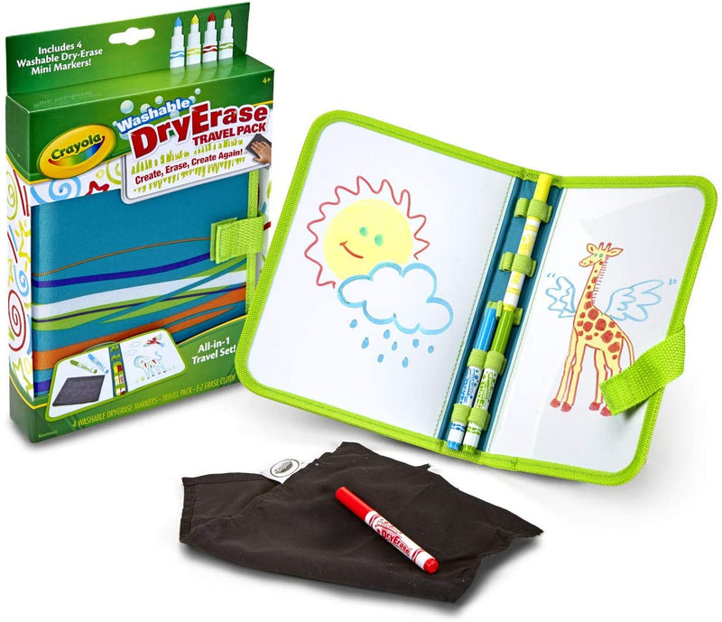 Crayola Washable Dry Erase Travel Pack, Whiteboard for Kids