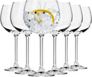 Krosno Cocktail Gin Tonic Balloon Water Glasses | Set of 6 Pieces | 480 ml