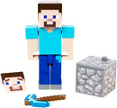 Minecraft Steve Action Figure, Comic Maker, with swappable faces and weapon