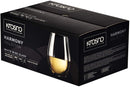 Krosno Stemless Large White Wine Glasses | Set of 6 | 500 ML | Harmony Collection