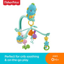Fisher Price 3-in-1 Soothe and Play Seahorse Mobile, Baby Cot Mobile with Music and Sounds