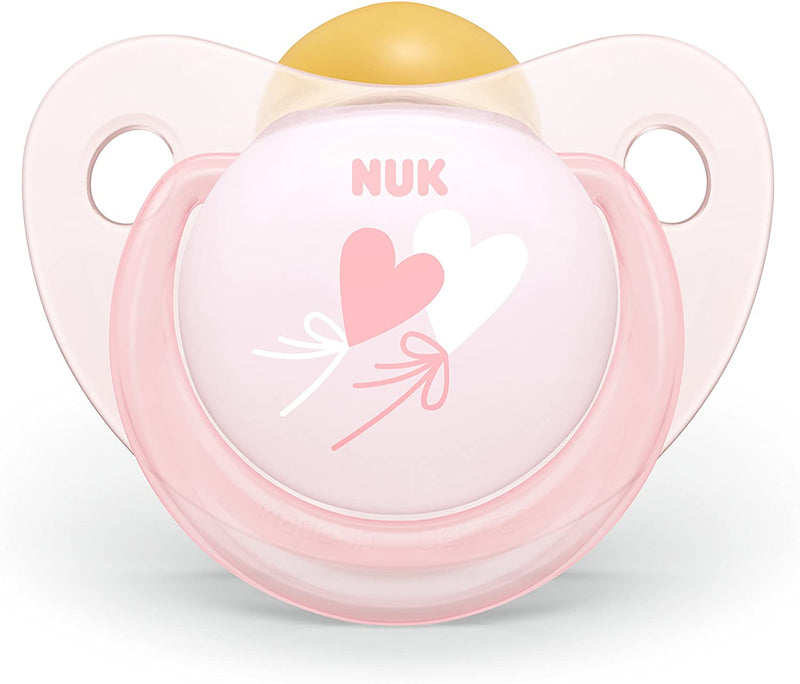 NUK Rose & Blue Baby Dummies | 6-18 Months | BPA-Free Latex Soothers