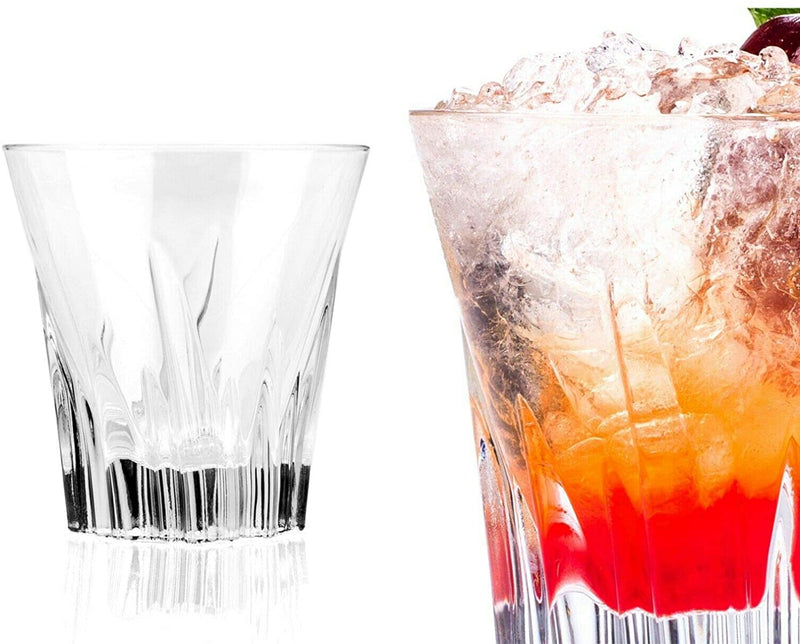 RCR Fluente Crystal Short Whisky Water Tumblers Glasses, 310 ml, Set of 6