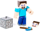 Minecraft Steve Action Figure, Comic Maker, with swappable faces and weapon