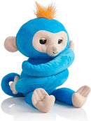 Fingerlings HUGS - BORIS (Blue)- Friendly Interactive Plush Monkey Toy - by WowWee