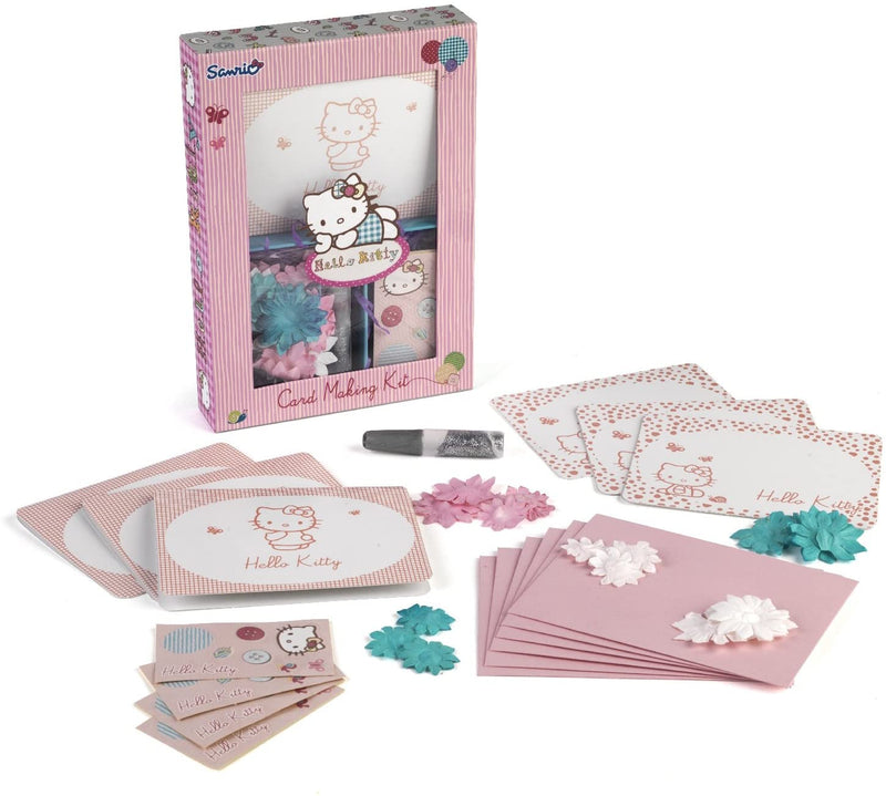Hello Kitty Girls Arts Craft Gift Card Making Kit Set Party Sleepover Gift