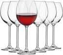 Krosno Red Wine Glasses | Set of 6 | 350 ML