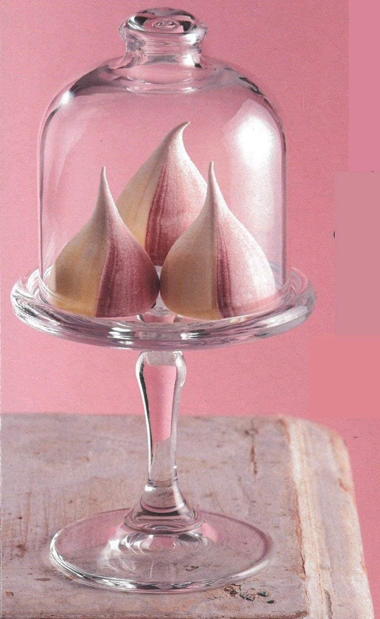 Pasabahce 117551 19.5cm Mini Glass Cake Dome Candy Dish Dessert Dish With Bell Top Lid On Stand