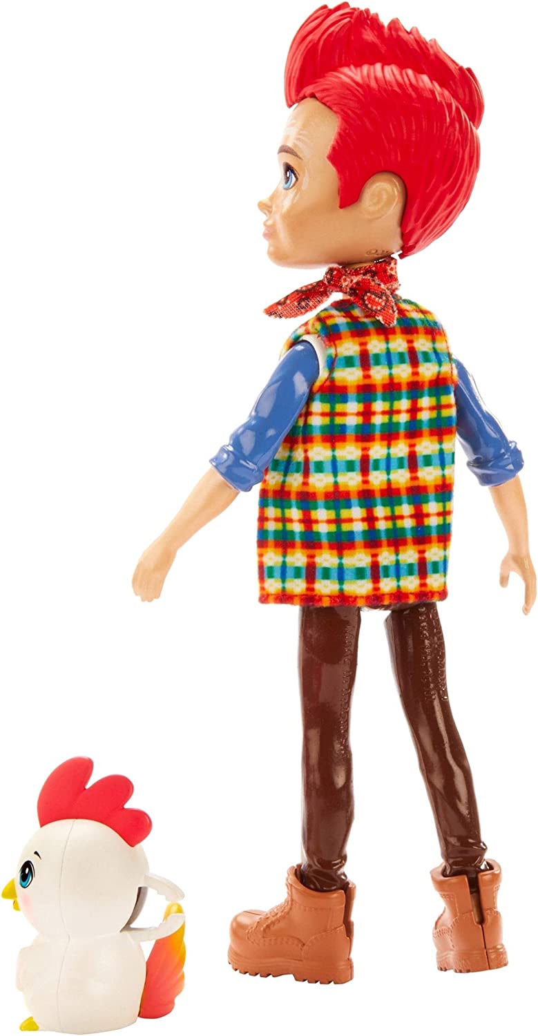 ENCHANTIMALS REDWARD ROOSTER DOLL & CLUCK FIGURE