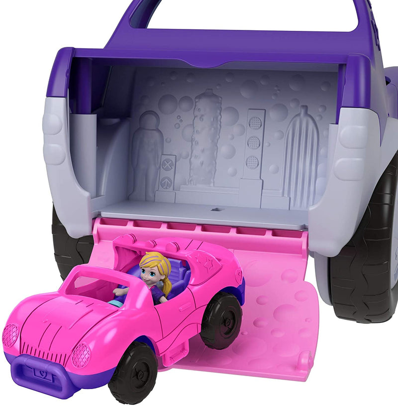 Polly Pocket super-sporty S.U.V, Includes accessories and removable vinyl sticker to decorate Polly's car, Multi-Colour