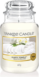 Yankee Candle Scented Candle | Scented Candle | Fluffy Towels Large Jar Candle | Burn Time: Up to 150 Hours