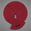 Youcopia Crazy Susan Turntable with Slide Out Shelves, Red 16in