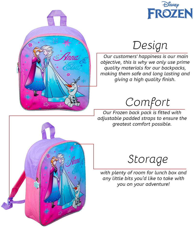 Disney Frozen School Bag for Girl Kids Travel Bag Anna Elsa Olaf Junior Girls Backpack Childrens Luggage Pink Rucksack