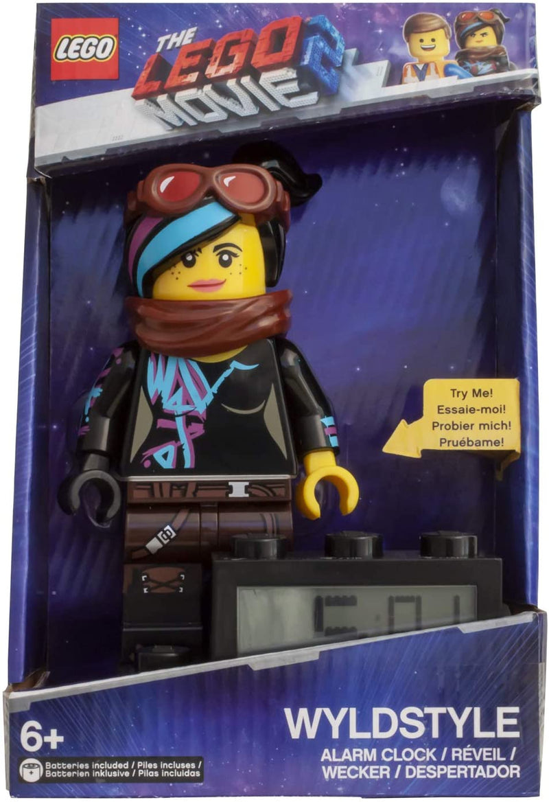 LEGO Movie 2 Wyldstyle Alarm Clock Digital LCD Display with Backlight Alarm and Snooze Function Approx. 24 cm