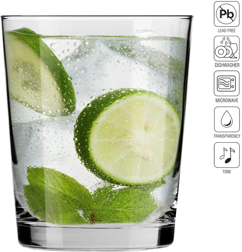 Krosno Pure low drinking glass  | Set of 6 | 250 ml | Pure Collection