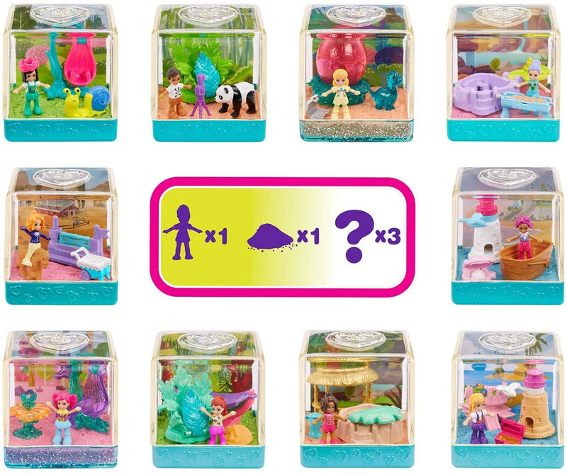 Mattel - Mini Dolls Polly Pocket, micro doll and accessories, Sand Secrets, endless play possibilities !