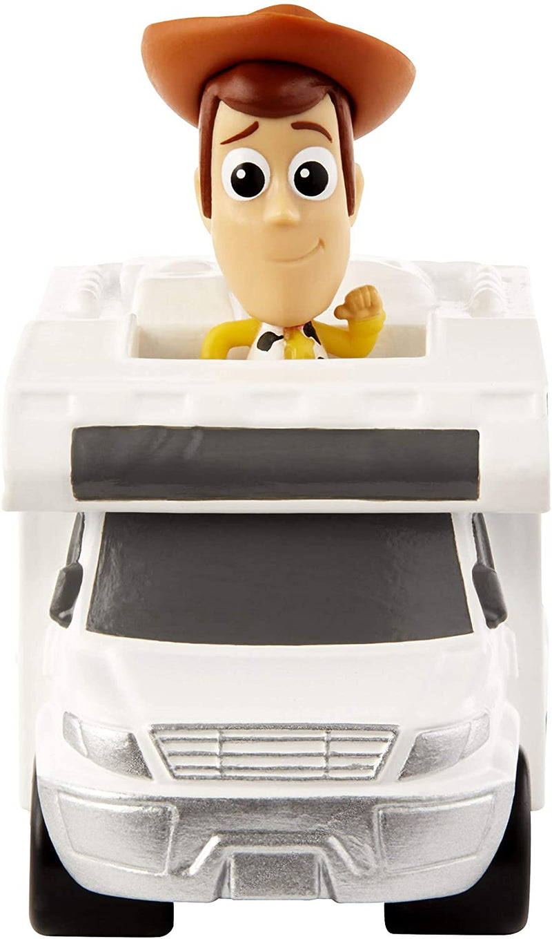 Disney Pixar Toy Story 4 Woody Mini Figure with RV Vehicle, Compact for Home and On-the-Go Play
