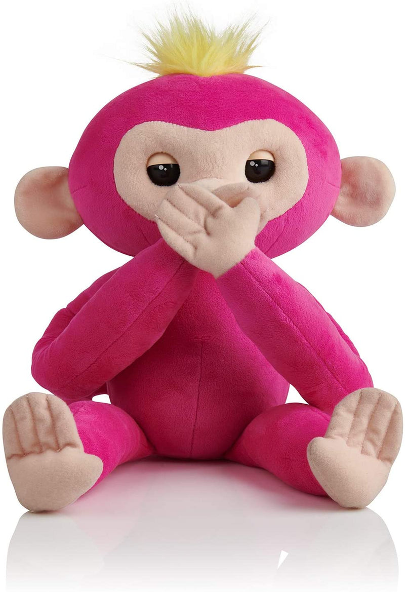 Fingerlings HUGS - Bella (Pink) - Advanced Interactive Plush Baby Monkey Pet - by WowWee