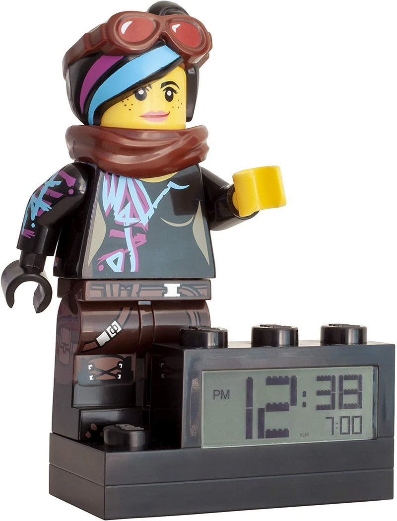 LEGO Movie 2 Wyldstyle Alarm Clock Digital LCD Display with Backlight Alarm and Snooze Function Approx. 24 cm