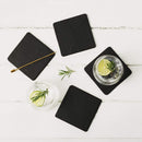 Homiu black slate coasters ( 4 Pack)
