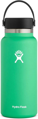Hydro Flask Water Bottle 946 ml (32 oz), Stainless Steel & Vacuum Insulated, Wide Mouth with Leak Proof Flex Cap, Spearmint