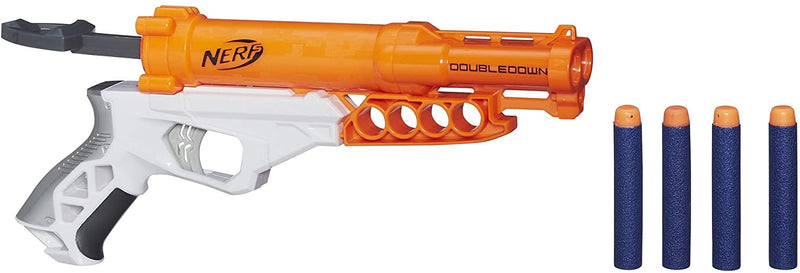 Nerf N-Strike DoubleDown Blaster, Fires 2 Darts In A Row, One-Handed Firing