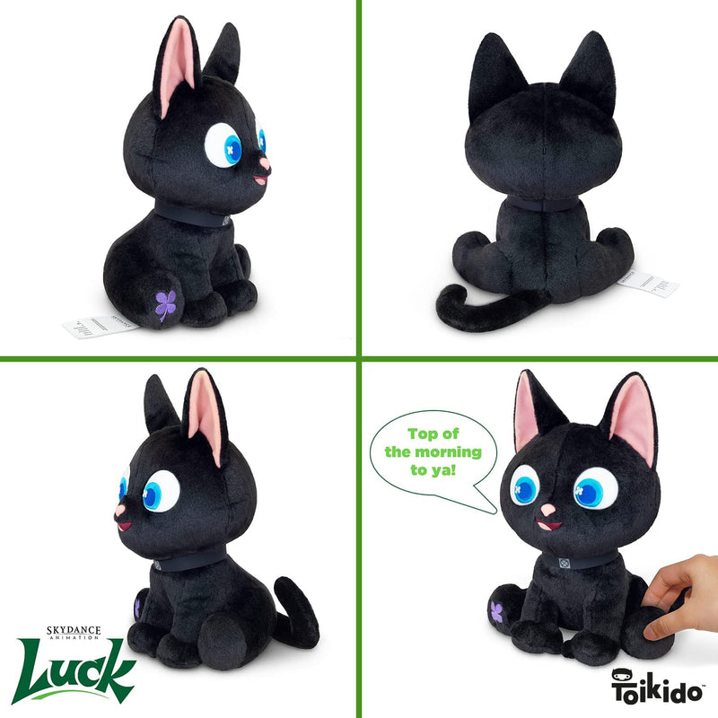 Luck Talking Plush Bob The Black Cat Kids Stuffed Toy 25+ Phrases