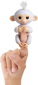 Fingerlings Glitter Monkey - Sugar (White Glitter) - Interactive Baby Pet - By WowWee