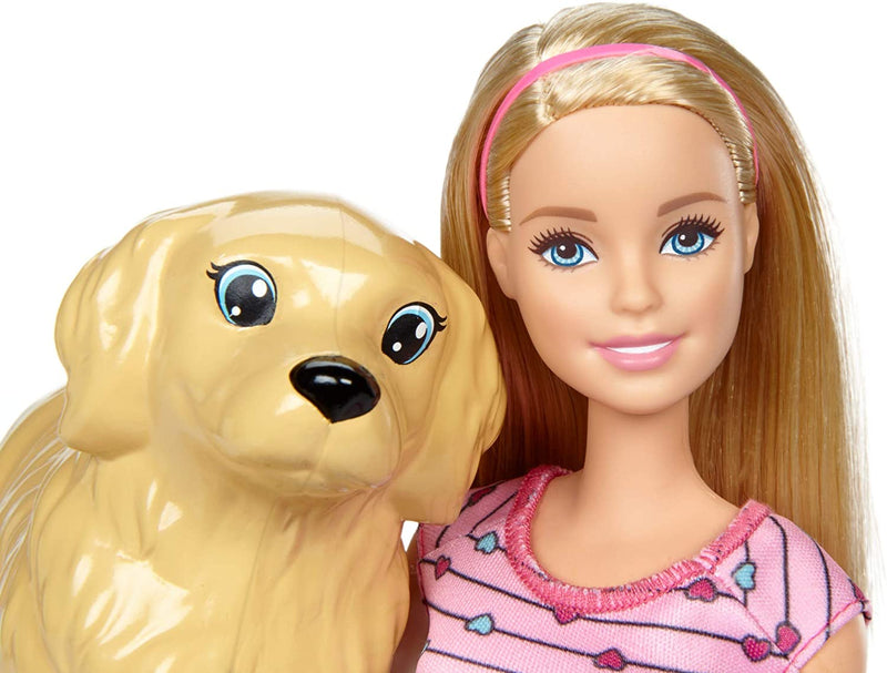 Barbie Family Newborn Pups Pet and Comes with Dog and Three Puppies Play FDD43