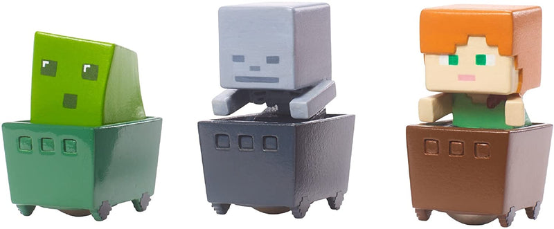 Minecraft Slime Cube, Alex, Skeleton Figure 3 Pack Standard