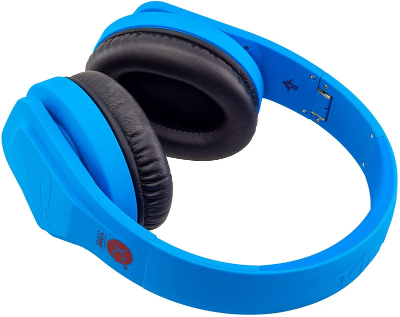 Vibe FLI Over-Ear Foldable Headphones with In-Line Microphone - Blue-