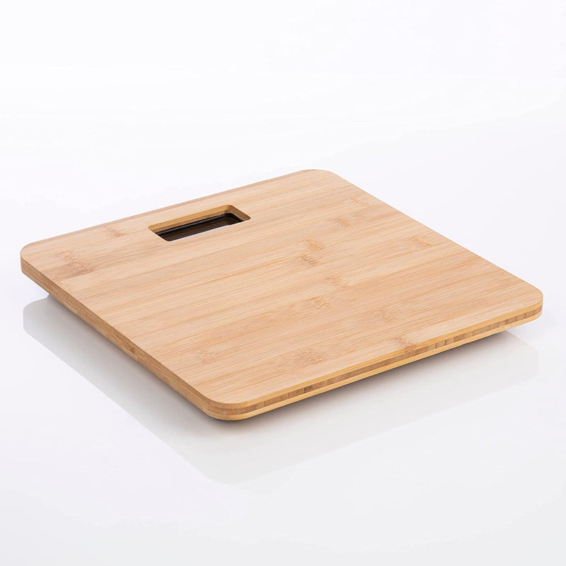 Homiu Bathroom Scale Natural Bamboo Digital Display Easy to View Accurate Body Weight Stone/kg/lbs Scales Slim Design