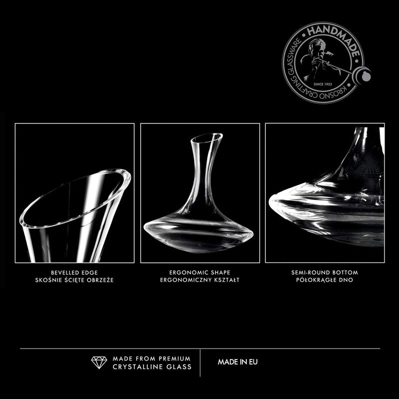 Krosno Red Wine Decanter Carafe Glass | 1.8L | Avant-Garde Collection