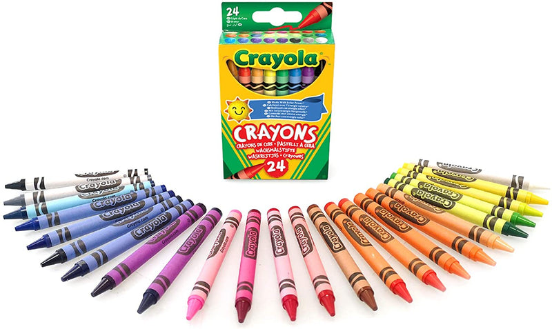 CRAYOLA Assorted Colouring Crayons Multicoloured, 24 pk