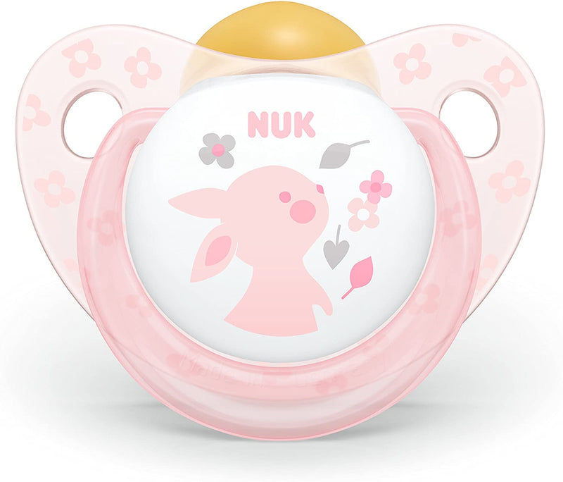 NUK Rose & Blue Baby Dummies | 6-18 Months | BPA-Free Latex Soothers