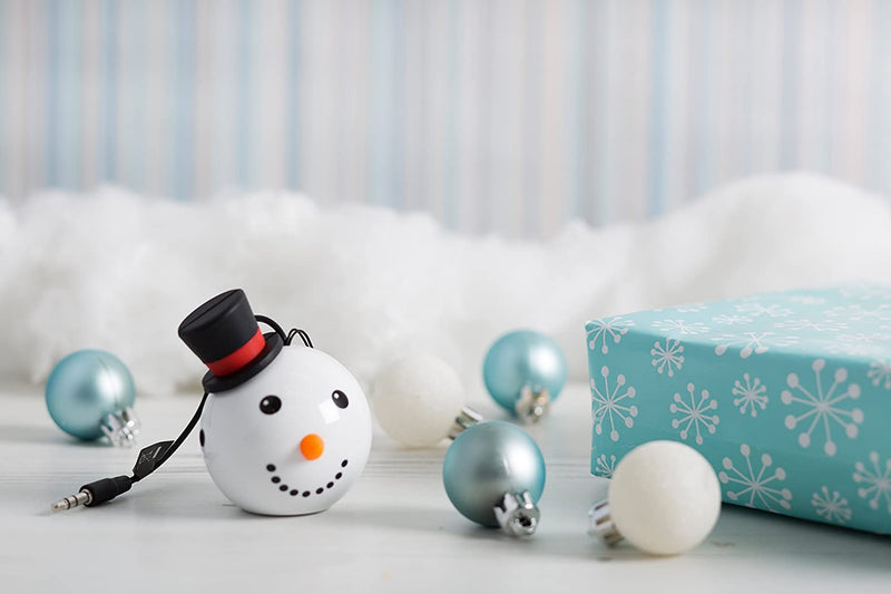 KitSound Snowman Mini Buddy and Portable Rechargeable Wired Speaker 3.5m USB C
