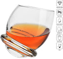 Krosno Rocking Whiskey Tumbler Glasses | Set of 6 | 200 ML | Roly-Poly Collection | Unspillable Glass