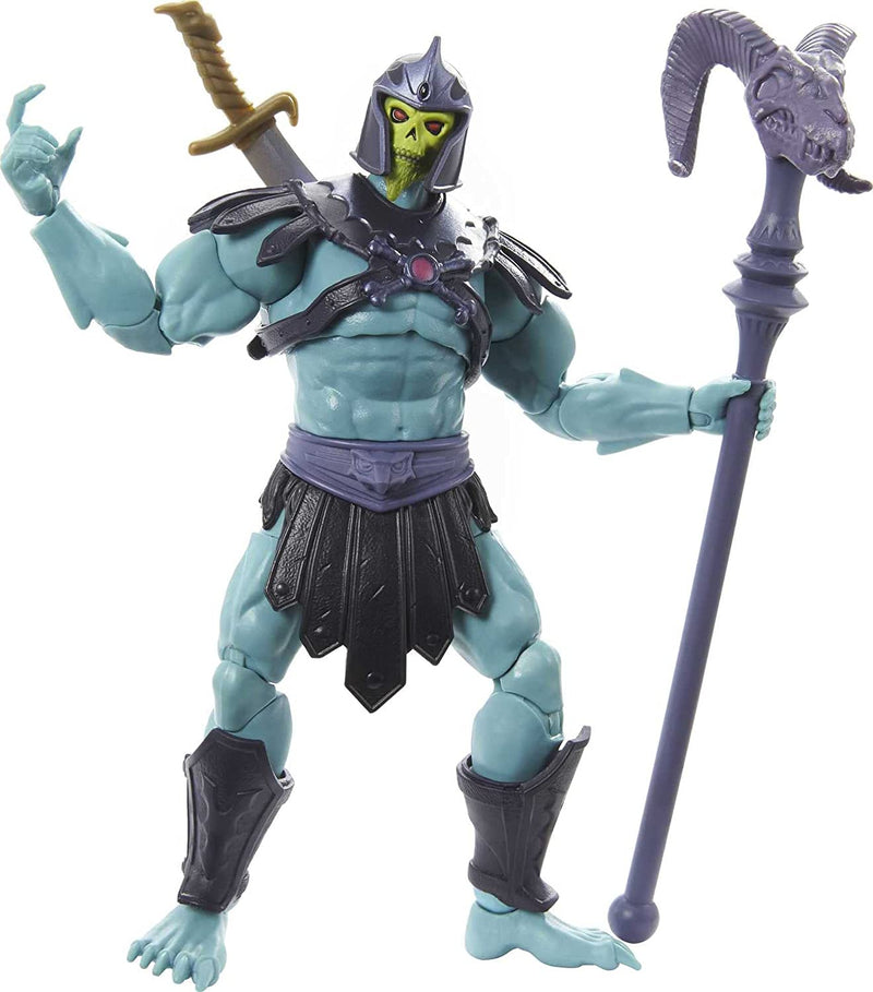 Masters of the Universe Masterverse New Eternia Barbarian Skeletor Action Figure with Accessories, 7-inch MOTU Gift for Fans 6+ and Collectors