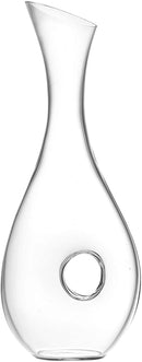 Homiu Wine Decanter 1L Modern Contemporary Design with Hole Aerator Carafe