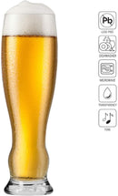 Krosno Wheat Pint Beer Glasses | Set of 6 | 500 ML | Splendour Collection