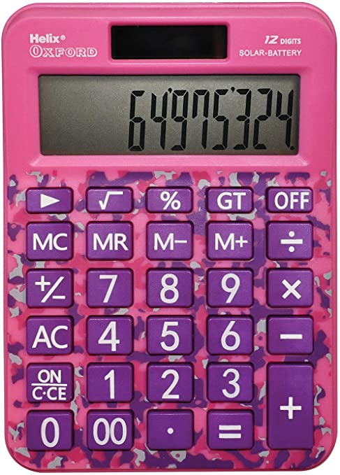 Helix Camo Limited edition Calculator pink and purple