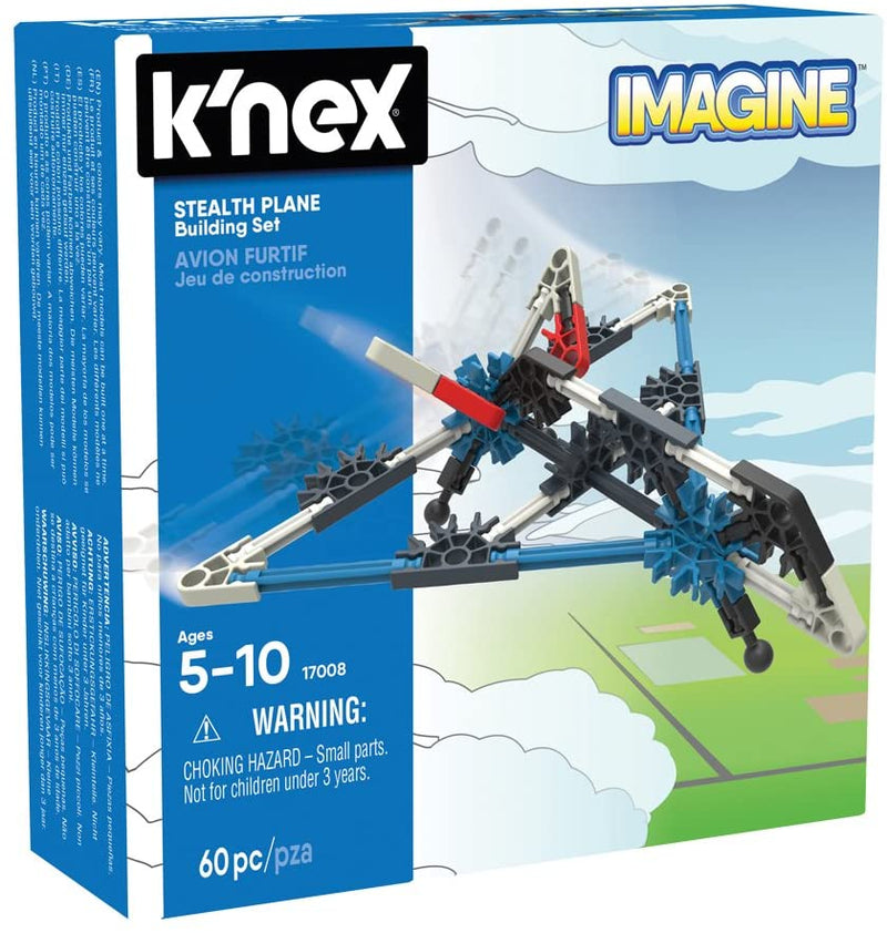 Great Games Kenx Plane, Multi-Coloured, Stealth Plane Building Set, 60 Piece Set