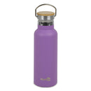 Homiu Water Bottle with Carrying Handle Insulated Double Walled Hot or Cold Stainless Steel Vacuum Flask Reusable (Purple, 500 ml)