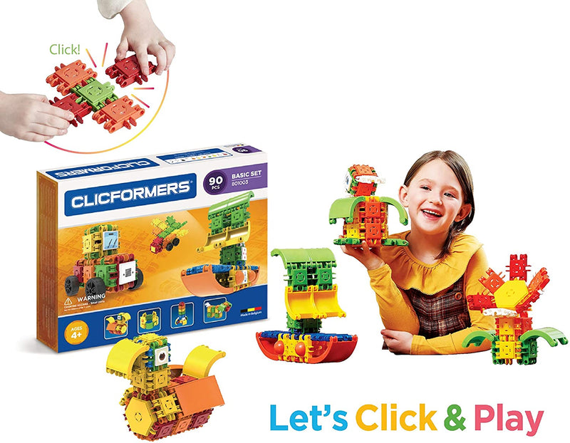 Clicfomers construction toys, building blocks basic set 90 pieces