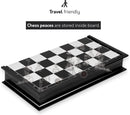 Magnetic Travel Chess Set with Board That Becomes A Storage Compartment – Great Travel Toy Set by Big Mo’s Toys