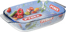 Pyrex Borosilicate Glass Rectangular Roaster with Easy Grip Handles, 39x25cm