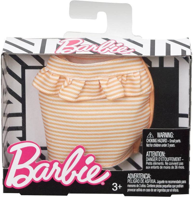 Barbie Peach and White Striped Peplum Skirt Fashion Pack