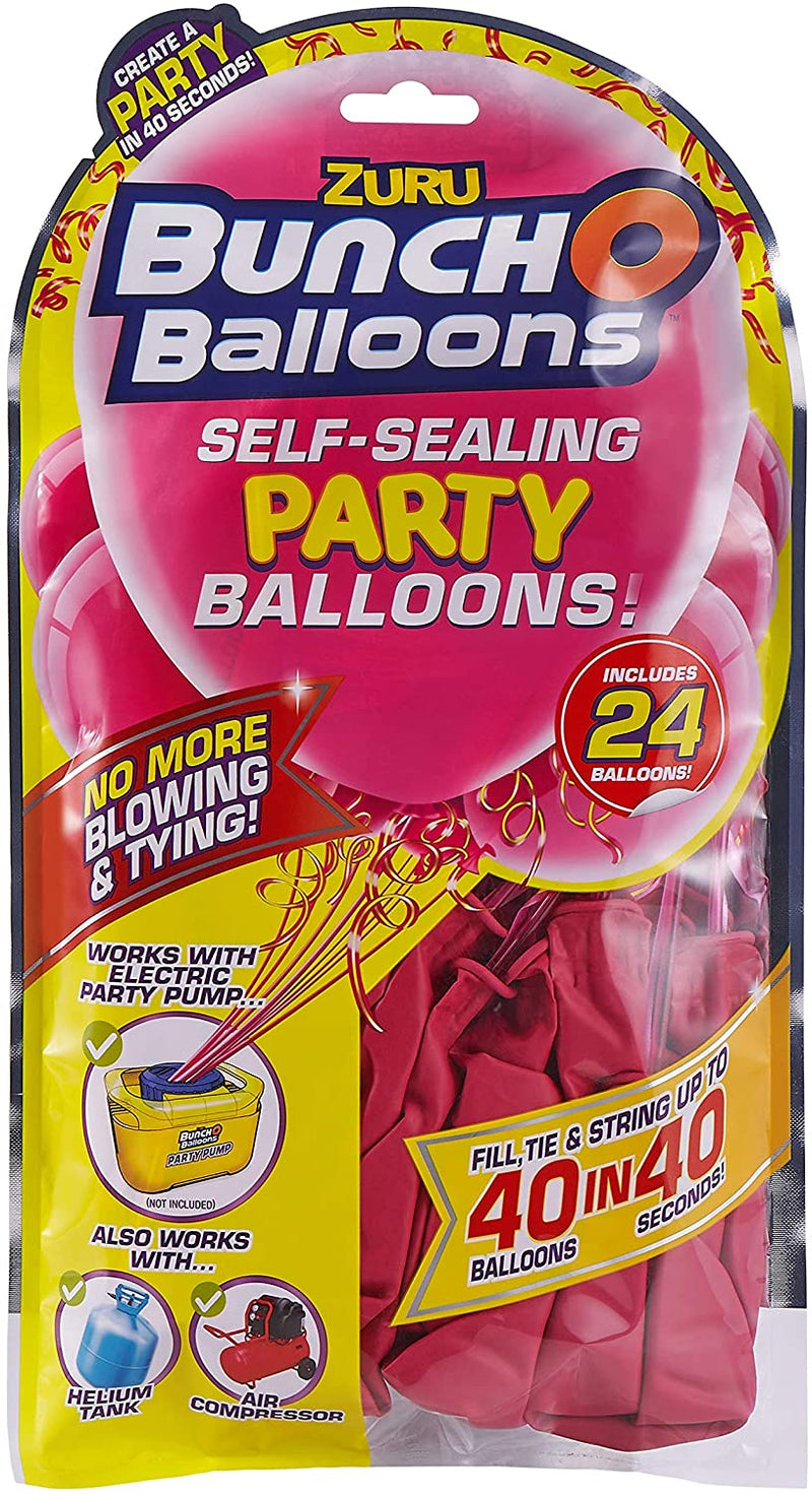 Bunch O Balloons Self-Sealing Latex Party Balloons (24 x Pink 11in Balloons) by ZURU
